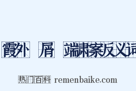 霞外攟屑·端肃案反义词是什么意思的图片